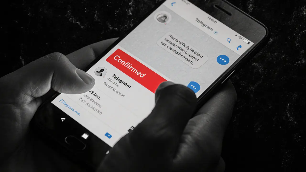 A hand holding cash beside a locked messaging app screen, symbolizing private arrangements.